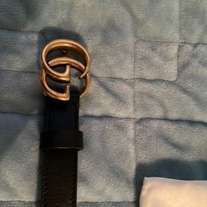Gucci Black and Gold Belt